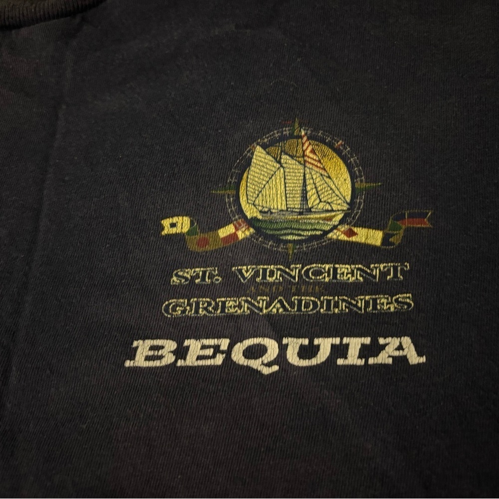 Vintage Bequia T-Shirt – St. Vincent & The Grenadines Graphic Tee - Picture 2 of 4